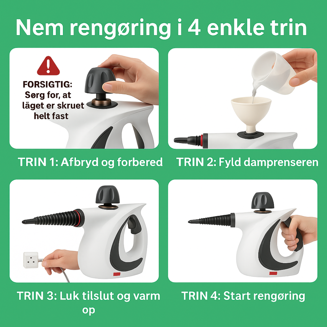 NordDamp™ Manuel damprenser – effektiv rengøring uden kemikalier
