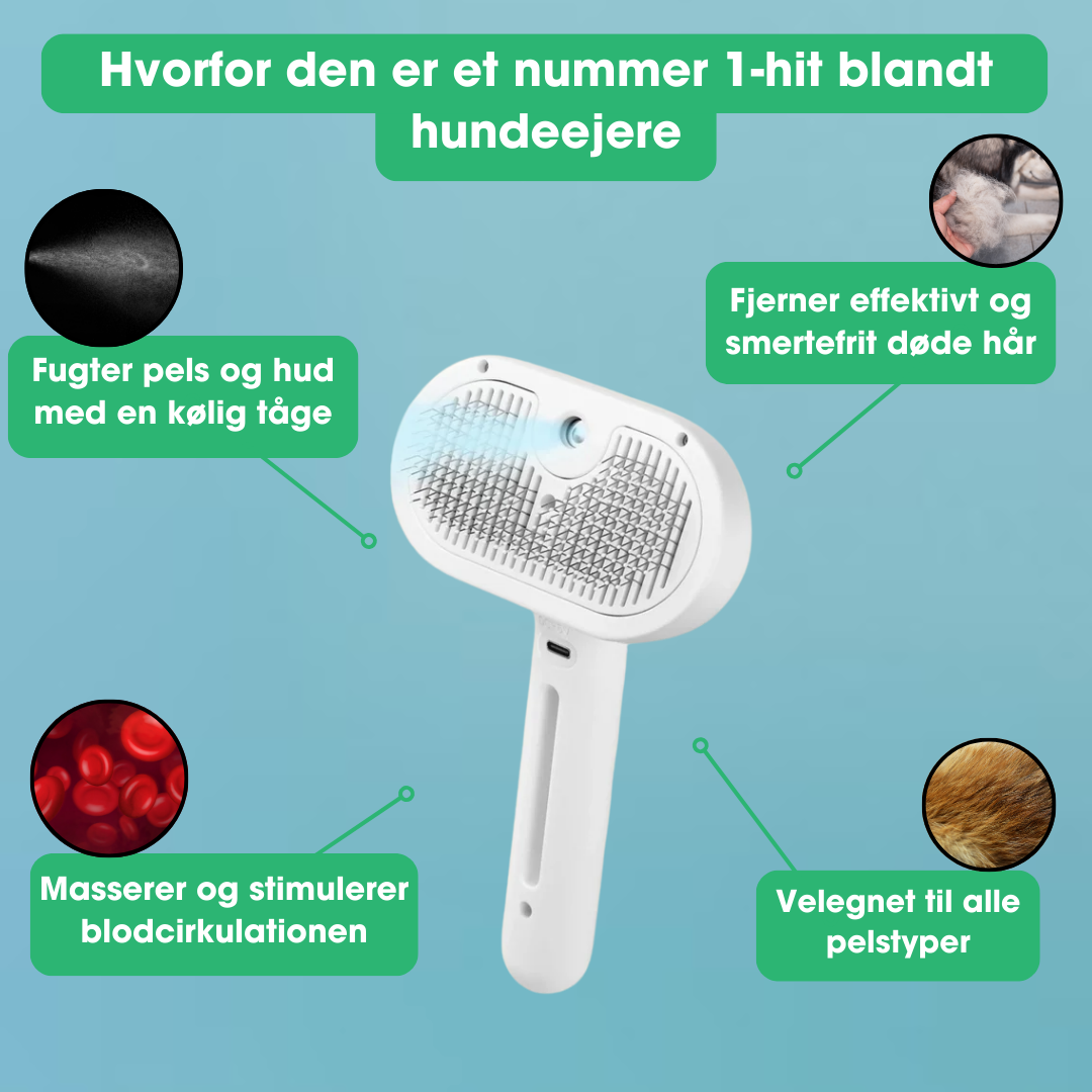 Woofi™ Professionel Dampplejebørste til hunde